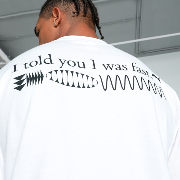 GRAPHICS "Fast" Men's Relaxed Fit Tee, PUMA White, extralarge-IND